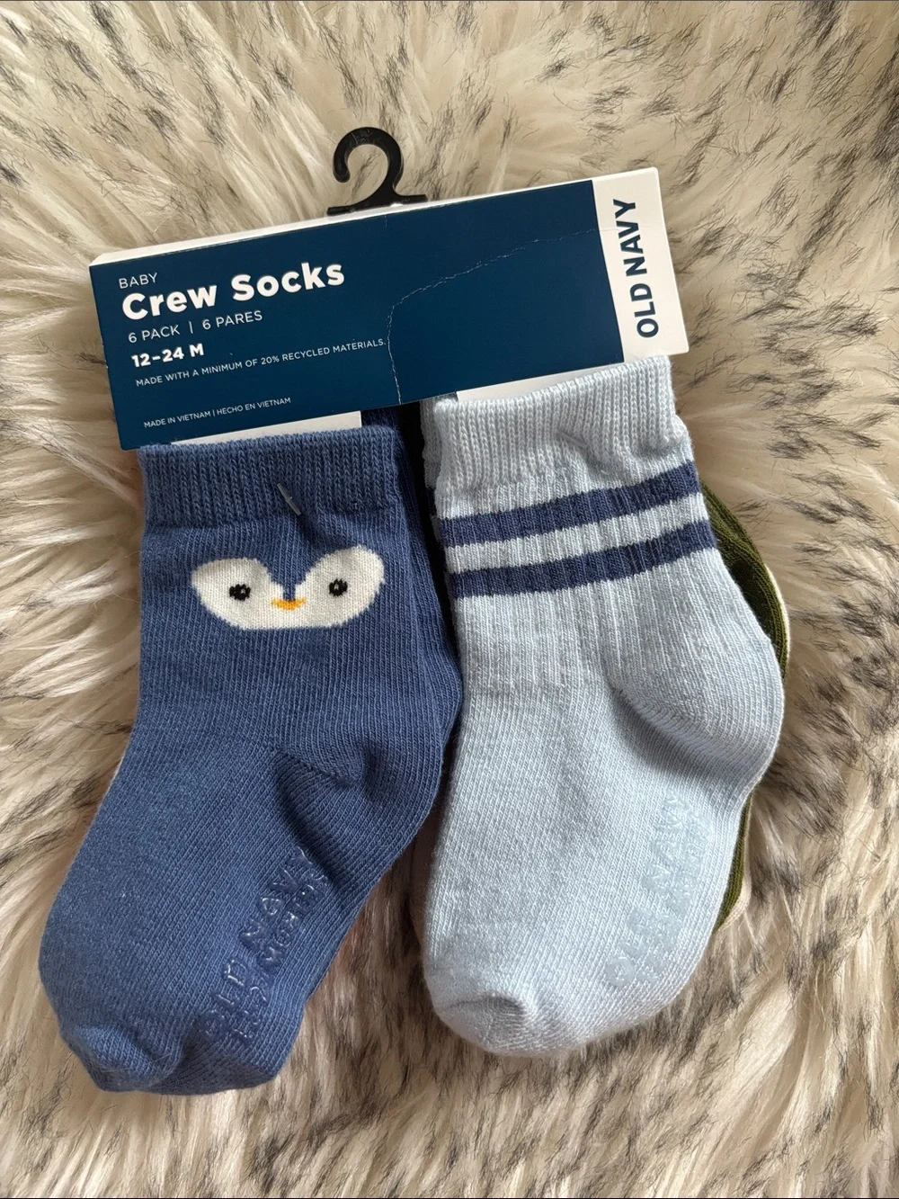 12M-24M NWT 6 Pack Old Navy Crew Socks Crew Socks